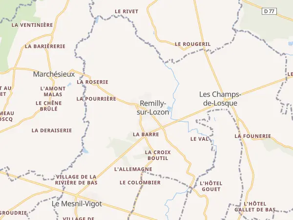 Plan de Remilly Les Marais