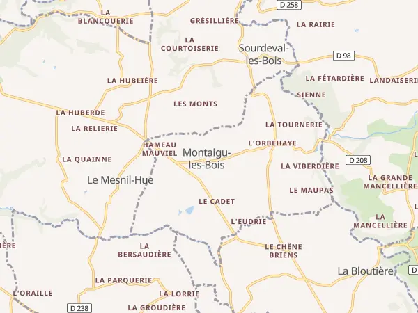 Plan de Montaigu-les-Bois