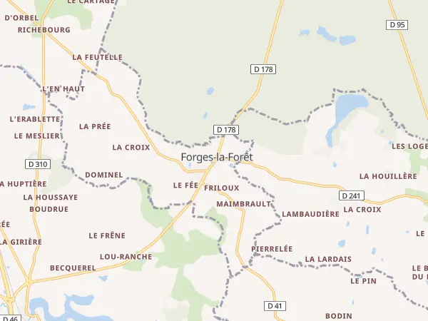 Plan de Forges-la-Forêt