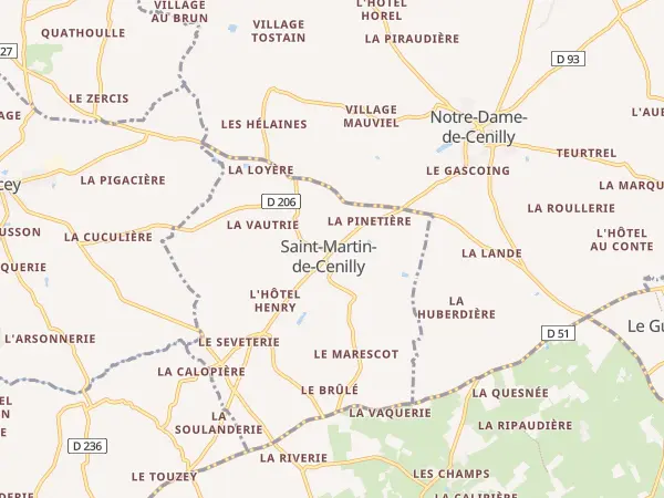 Plan de Saint-Martin-de-Cenilly