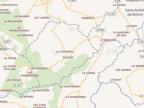 Plan de Auxais