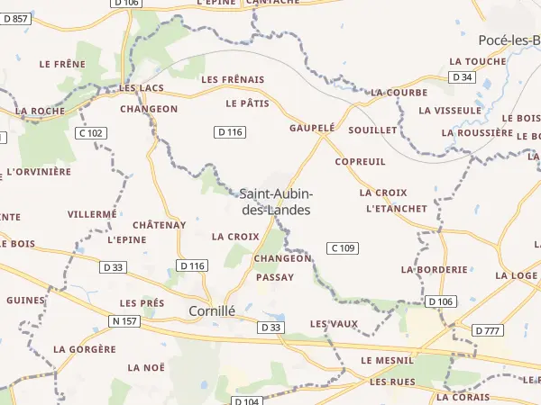 Plan de Saint-Aubin-des-Landes