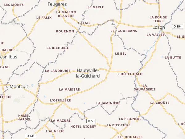 Plan de Hauteville-la-Guichard