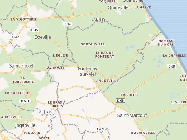 Plan de Fontenay-sur-Mer