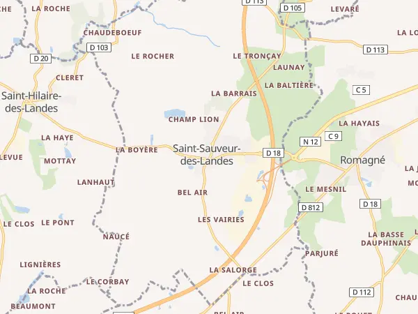 Plan de Saint-Sauveur-des-Landes
