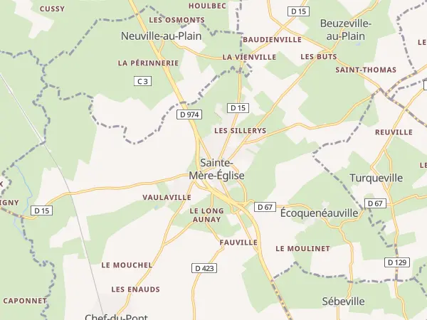 Plan de Sainte-Mère-Église