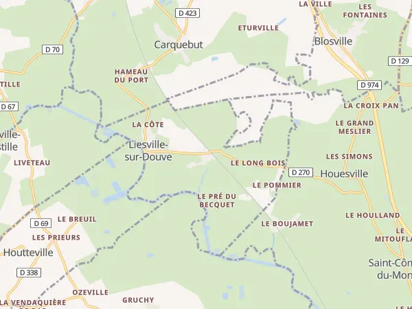 Plan de Liesville-sur-Douve