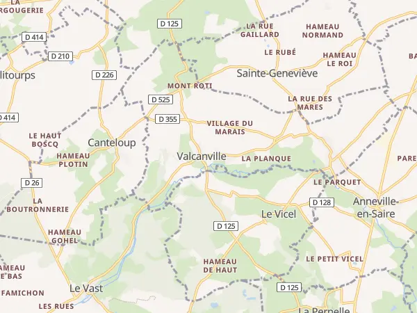 Plan de Valcanville