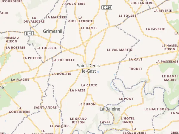 Plan de Saint-Denis-le-Gast