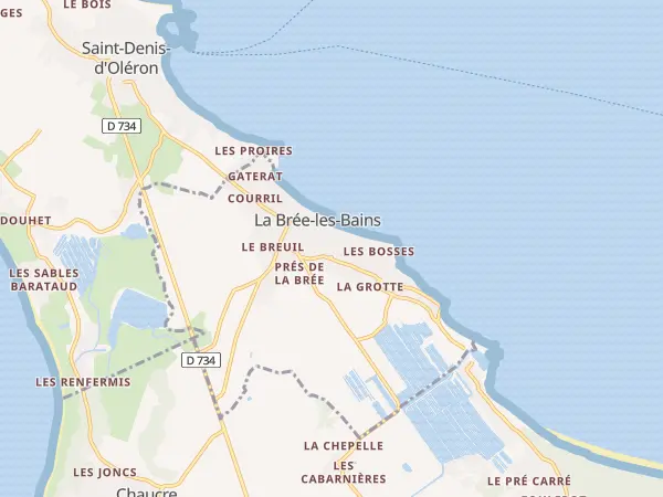 Plan de La Brée-les-Bains