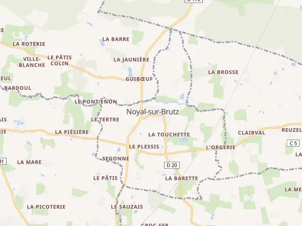 Plan de Noyal-sur-Brutz