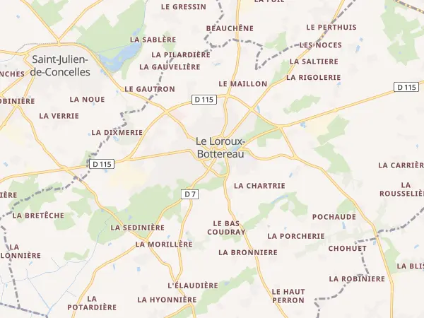 Plan du Loroux-Bottereau