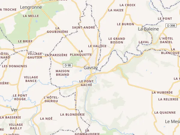 Plan de Gavray-sur-Sienne