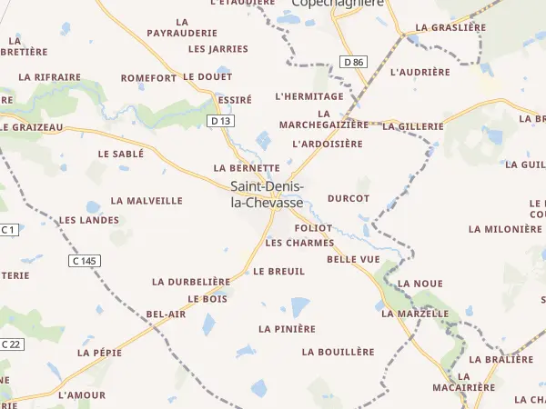 Plan de Saint-Denis-la-Chevasse