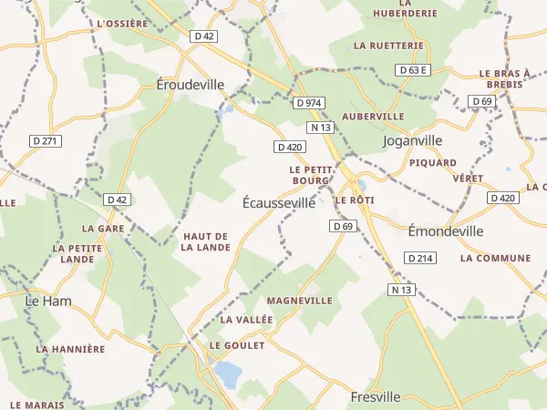 Plan de Écausseville