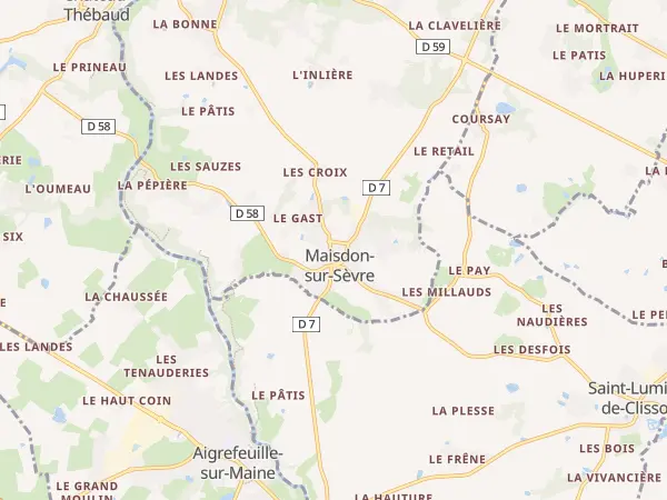 Plan de Maisdon-sur-Sèvre