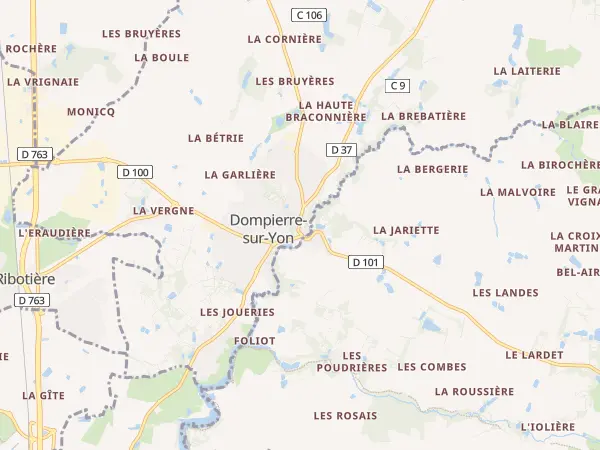 Plan de Dompierre-sur-Yon