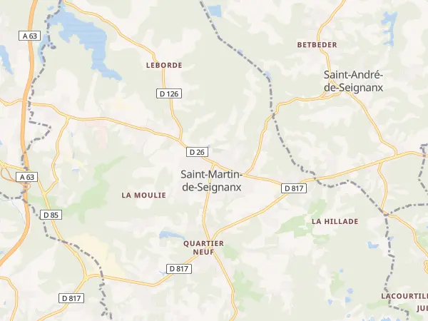 Plan de Saint-Martin-de-Seignanx