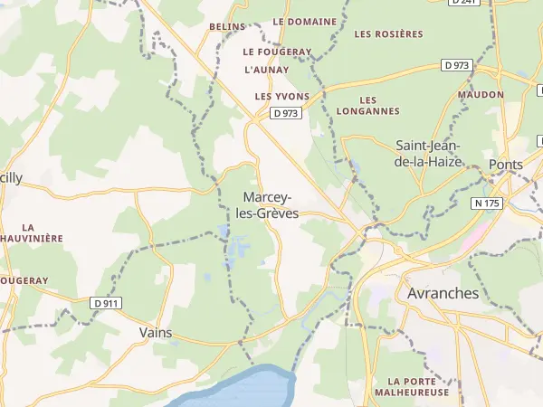 Plan de Marcey-les-Grèves