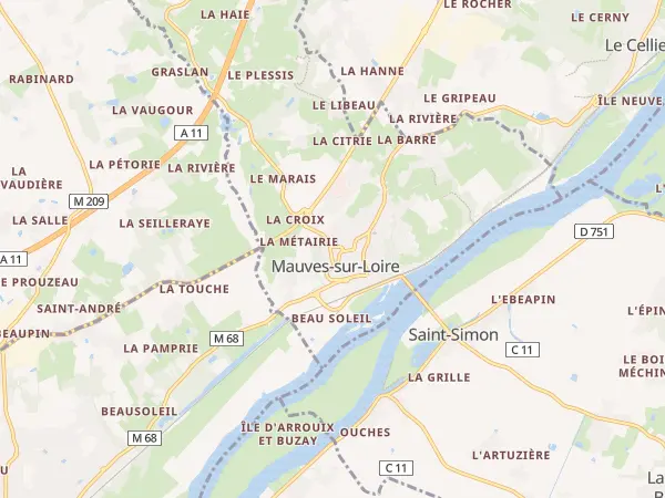 Plan de Mauves-sur-Loire