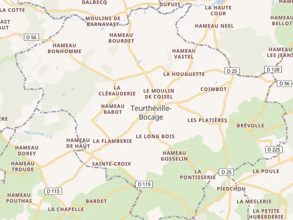 Plan de Teurthéville-Bocage