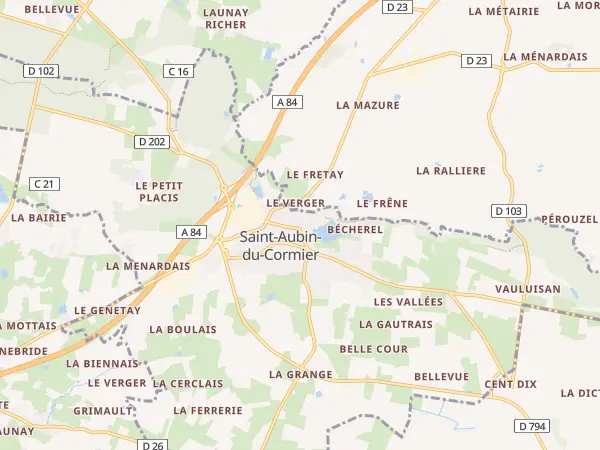 Plan de Saint-Aubin-du-Cormier