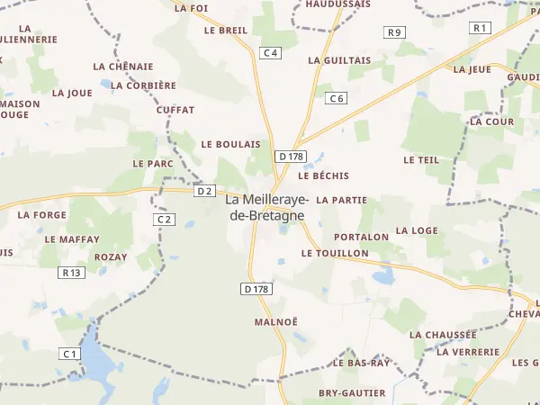 Plan de La Meilleraye-de-Bretagne