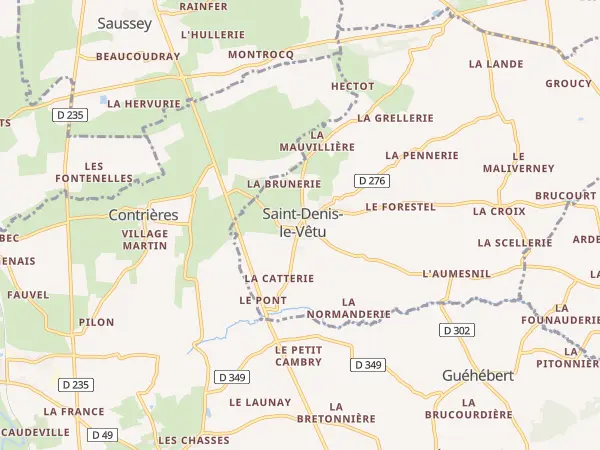 Plan de Saint-Denis-le-Vêtu