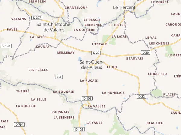 Plan de Saint-Ouen-des-Alleux