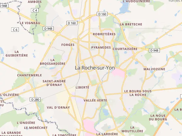 Plan de La Roche-sur-Yon