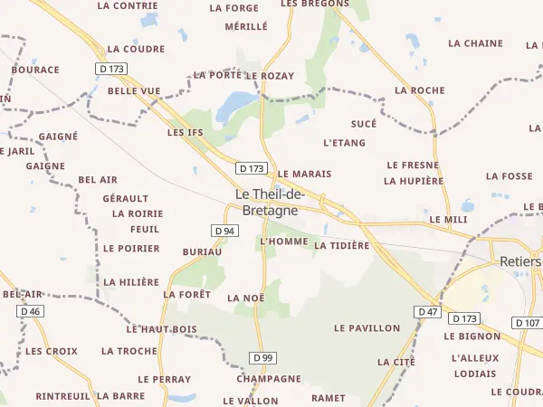 Plan du Theil-de-Bretagne
