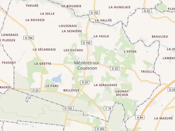 Plan de Mézières-sur-Couesnon