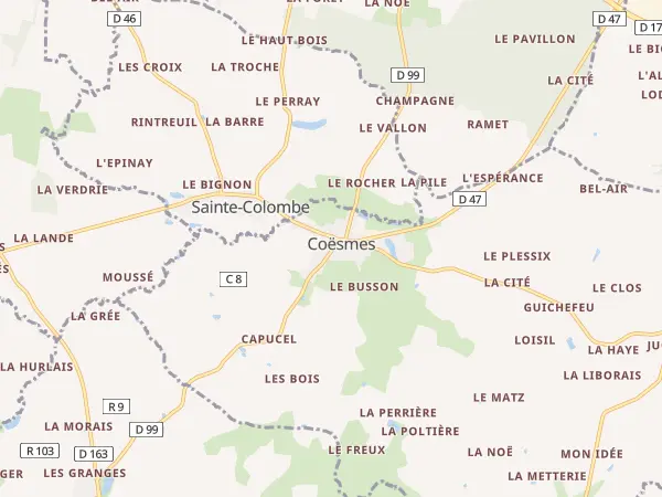 Plan de Coësmes