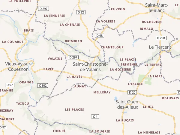 Plan de Saint-Christophe-de-Valains