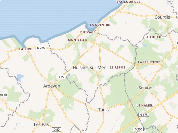 Plan de Huisnes-sur-Mer