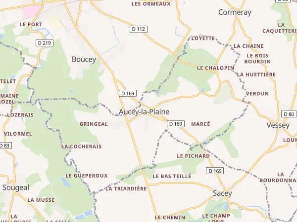 Plan de Aucey-la-Plaine