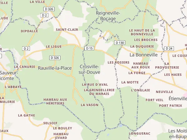 Plan de Crosville-sur-Douve