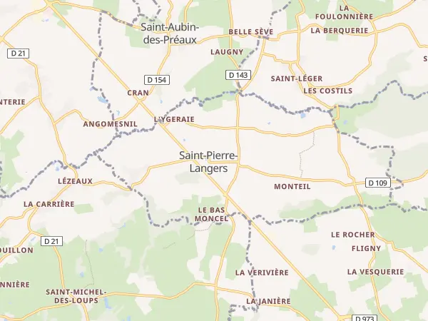 Plan de Saint-Pierre-Langers