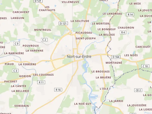Plan de Nort-sur-Erdre