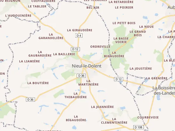 Plan de Nieul-le-Dolent