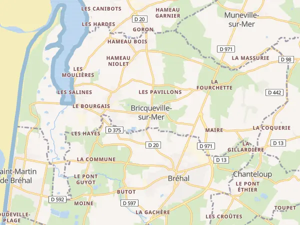 Plan de Bricqueville-sur-Mer