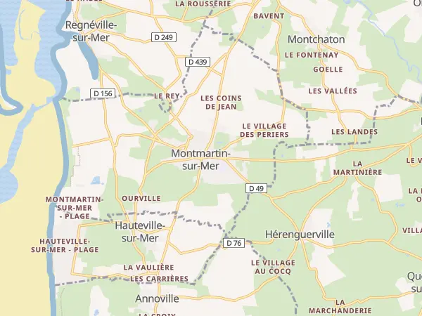 Plan de Montmartin-sur-Mer