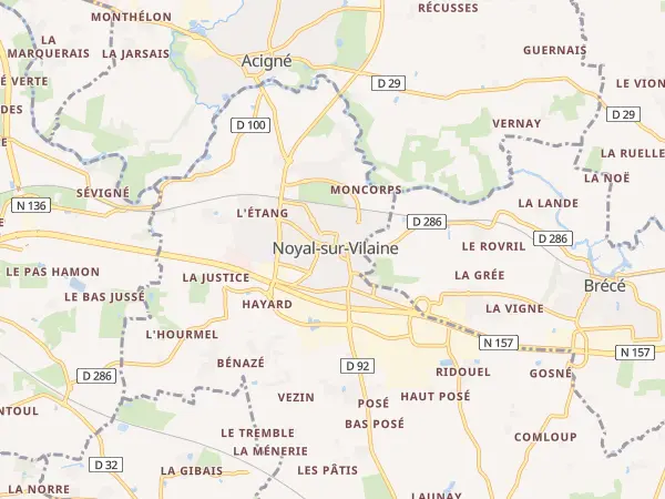 Plan de Noyal-sur-Vilaine