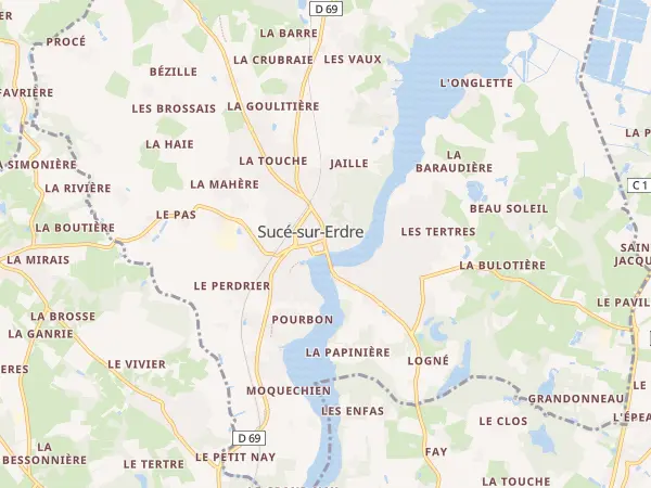 Plan de Sucé-sur-Erdre