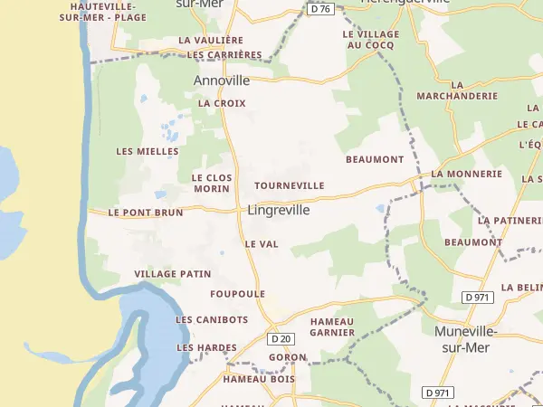 Plan de Tourneville-sur-Mer