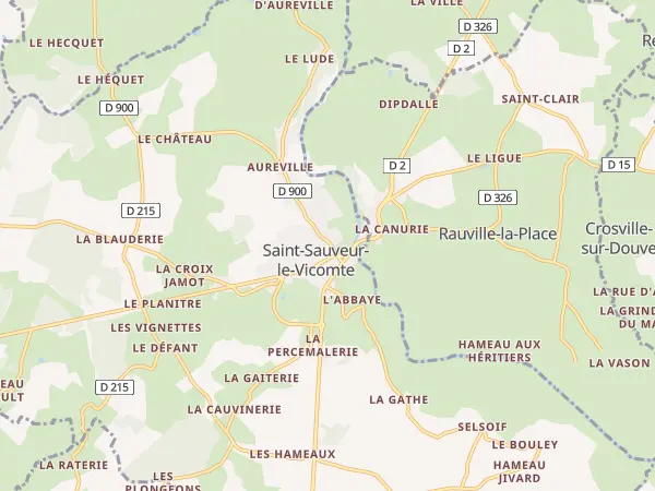Plan de Saint-Sauveur-le-Vicomte