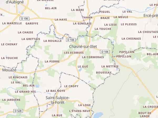 Plan de Chasné-sur-Illet