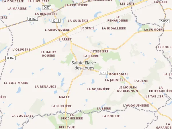 Plan de Sainte-Flaive-des-Loups