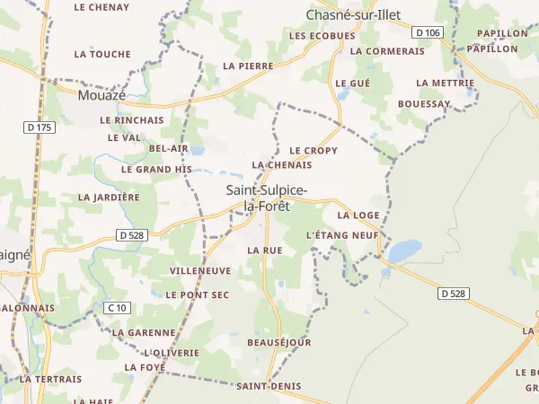 Plan de Saint-Sulpice-la-Forêt
