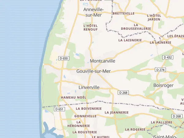 Plan de Gouville-sur-Mer